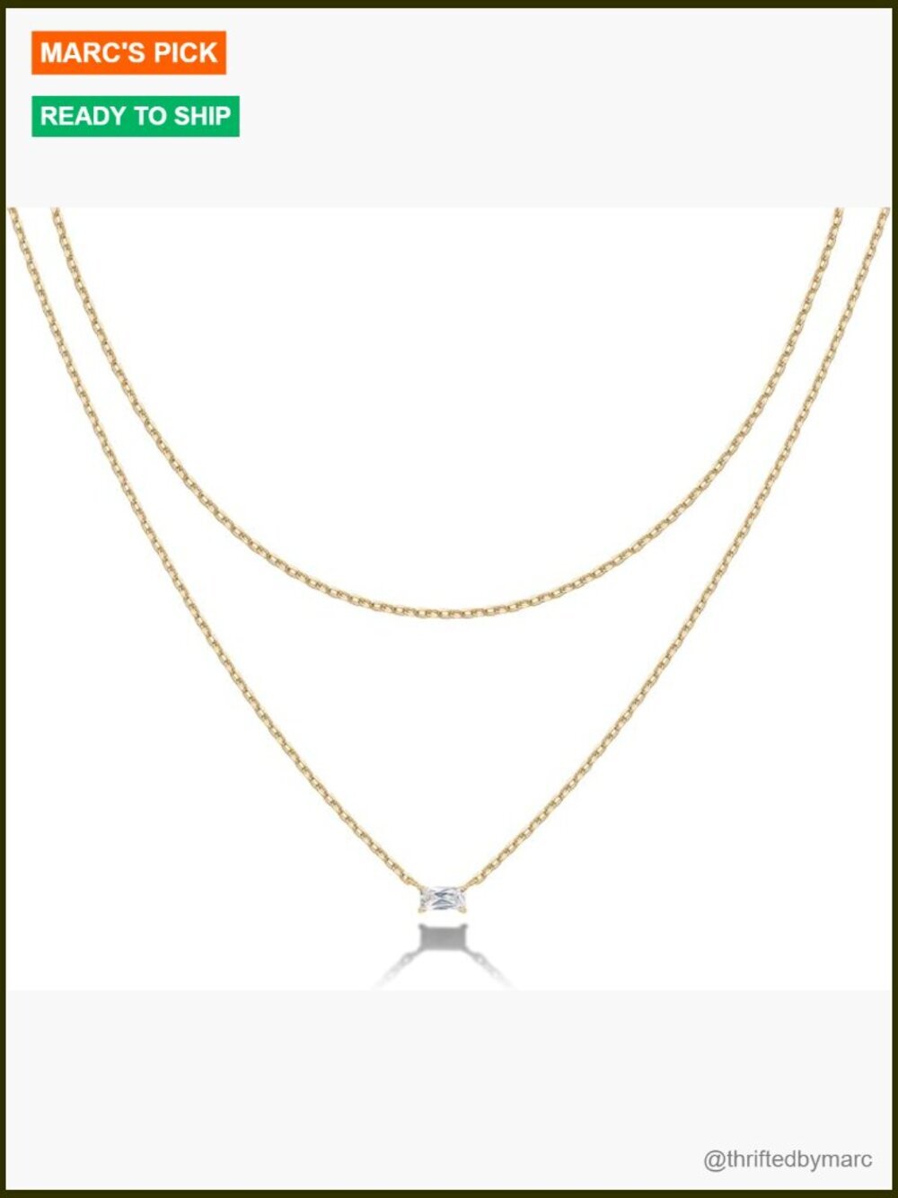 Gold Plated Layered Pendant Necklace Set Minimalist Design